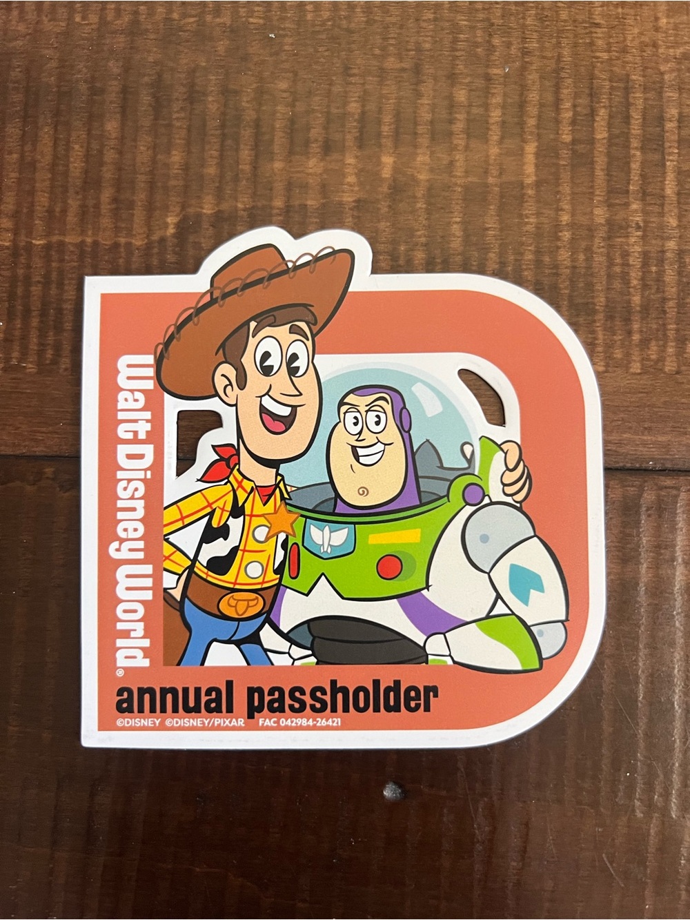 New Disney Toy Story Woody & Buzz Annual Passholder Magnet-